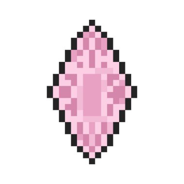 Şirin pembe elmas pikseller.