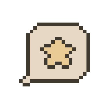 yıldız sohbet baloncuk pikseli sanatı