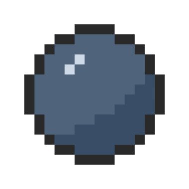 Basit gri top pikseli sanatı