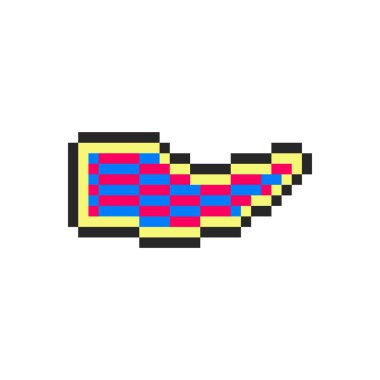 Destekleyici bayrak renkli piksel sanatı