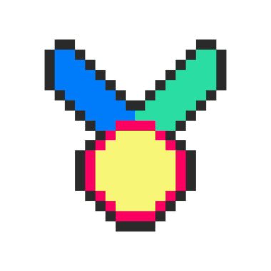 Altın madalyon sahibi piksel sanatı