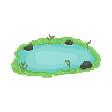 Temiz göl pikseli sanatı