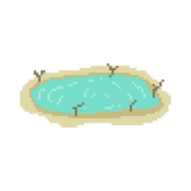 Temiz göl pikseli sanatı