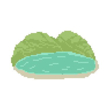 Temiz göl pikseli sanatı