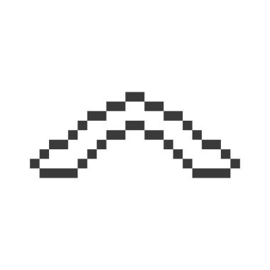 siyah kıllı bıyık pikseli sanat