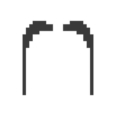 siyah kıllı bıyık pikseli sanat