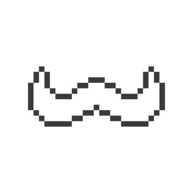 siyah kıllı bıyık pikseli sanat