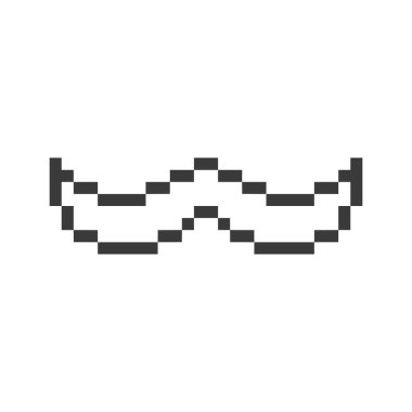 siyah kıllı bıyık pikseli sanat