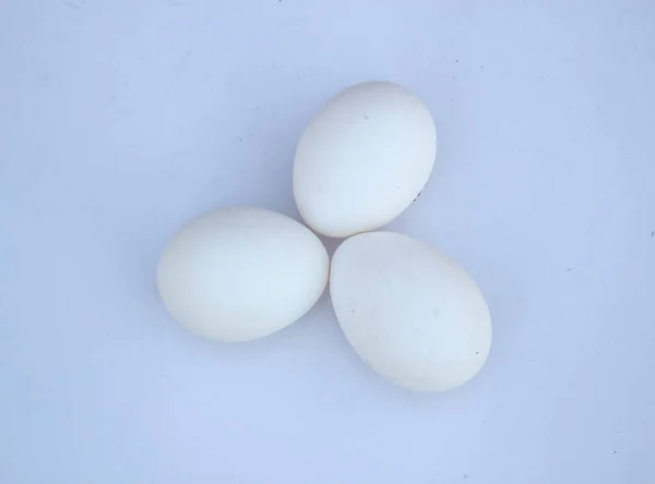 White Hen Eggs Isolated White Background Hen Eggs Isolated White — Stock Photo, Image