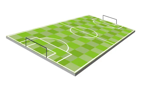Campo Futebol Ilustração Plana Simples — Vetor de Stock
