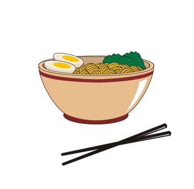 Kasede erişte. Ana hatlı basit düz çizim.