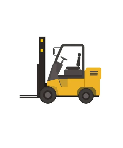 Forklift aracı. Basit düz resimleme