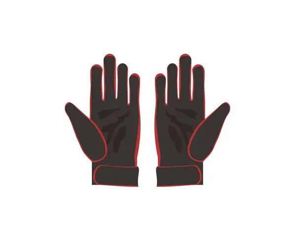Pair Gloves Simple Flat Illustration — Stock Vector