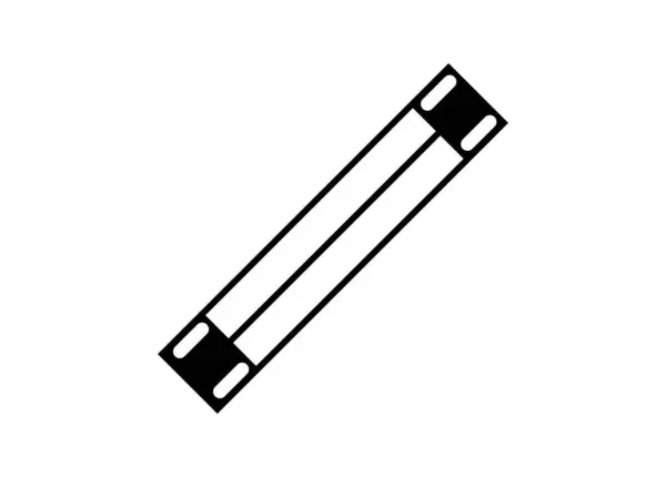 Elektrische Sicherung Einfache Abbildung Schwarz Weiß — Stockvektor