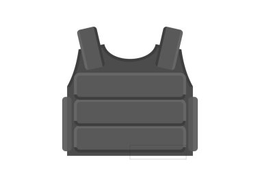 Kurşun geçirmez yelek. Basit düz resimleme.