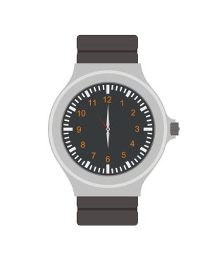 İzle. Kol saati. Basit düz resimleme. 