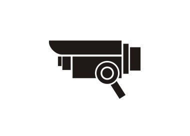 CCTV siyah beyaz basit bir illüstrasyon.