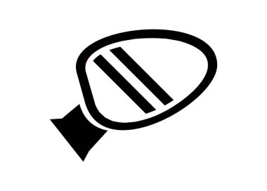 Arabanın dış dikiz aynası. Siyah beyaz basit illüstrasyon.