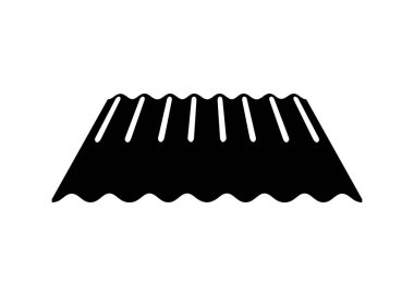 Bakış açısına göre katmanlı teneke çarşaf. Siyah beyaz basit illüstrasyon.