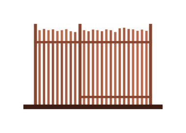 Ahşap kafes. Basit düz resimleme.