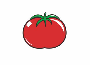 Bütün domates. Basit düz resimleme.