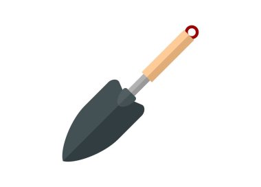 Küçük bir kürek. Basit düz resimleme.