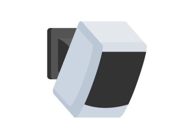 Duvar montajı hoparlörü. Basit düz resimleme.