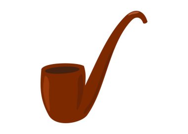 Sigara piposu. Basit düz resimleme.
