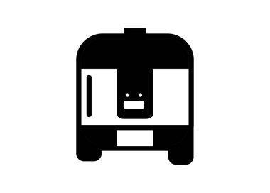 Pirinç fırını. Siyah beyaz basit illüstrasyon.