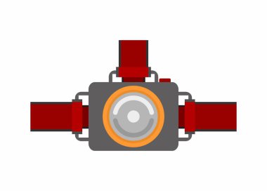 Kulaklık. Basit düz resimleme.