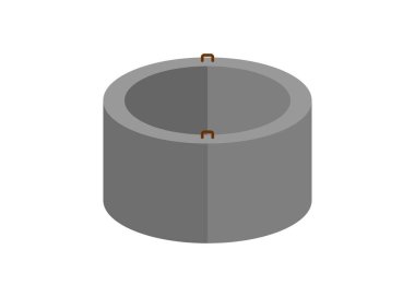 Concrete ring. Simple flat illustration. clipart