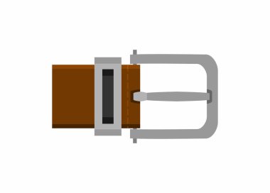 Kemer tokası. Basit düz resimleme.