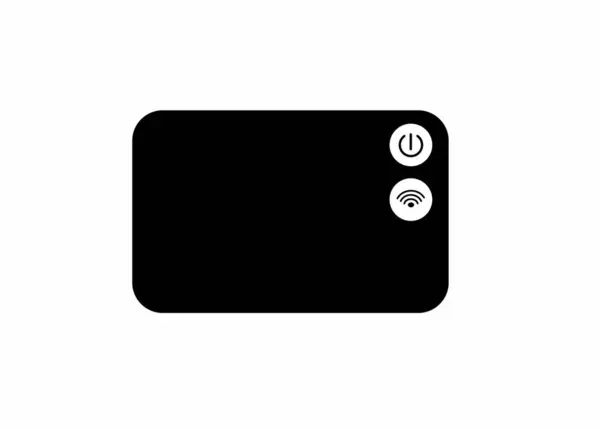 stock vector Portable modem. Simple illustration in black and white.