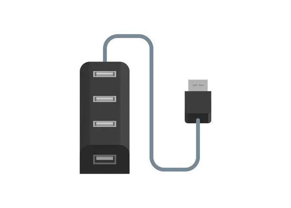 USB bağlantı noktası. Basit düz resimleme.