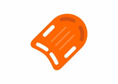 Yüzme tahtası. Basit düz resimleme.