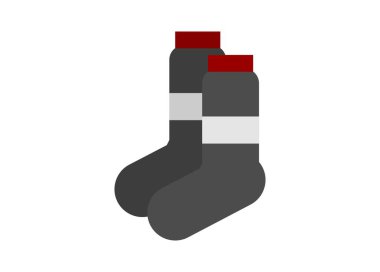 Bir çift çorap. Basit düz resimleme.