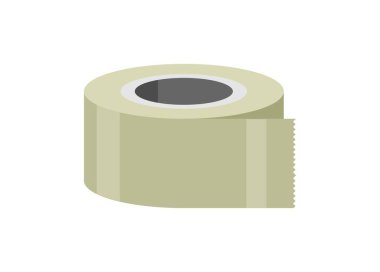 Şeffaf yapıştırıcı bant. Basit düz resimleme.