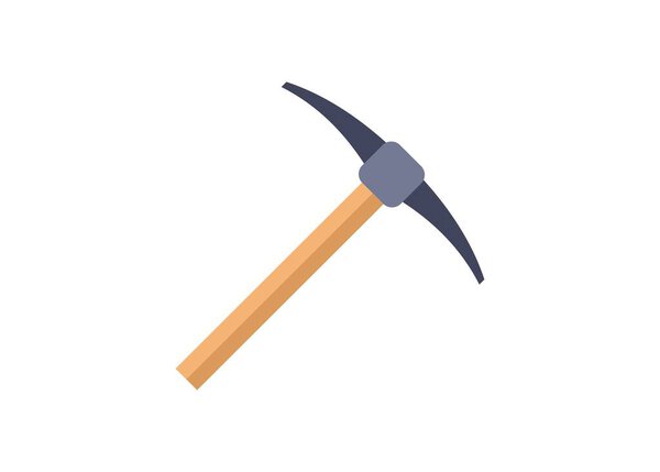Pick axe. Simple flat illustration.