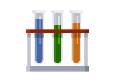 Laboratuvar test tüpü. Basit düz resimleme.