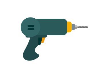 Matkap tabancası. Basit düz resimleme.