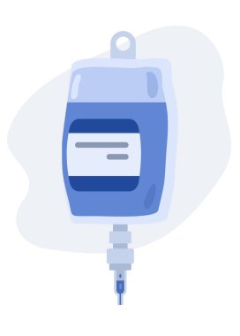 Enfüzyon şişesi. Basit düz resimleme.