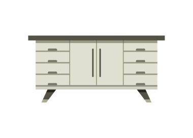 Yüklü şeker kamışı taşıyan bir kamyon. Basit düz resimleme. 