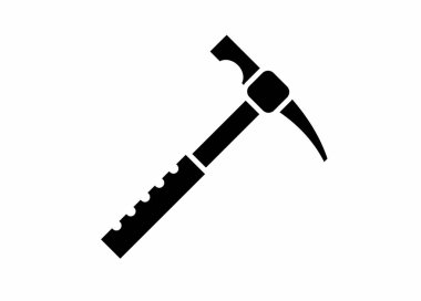 Kırıcı çekiç. Siyah beyaz basit illüstrasyon.