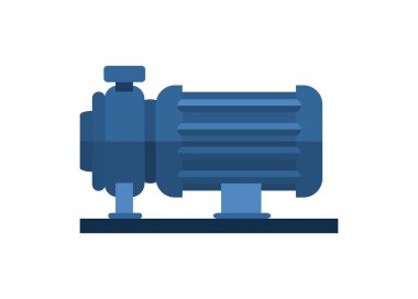 Elektrik su pompası. Basit düz resimleme.