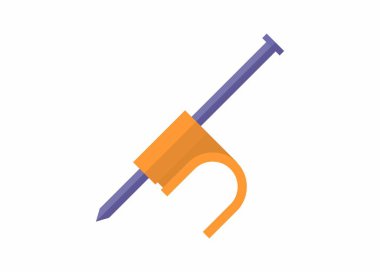 Tel kıskacı. Basit illüstrasyon düzlüğü.