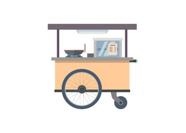 Yemek tezgahı. Basit düz resimleme