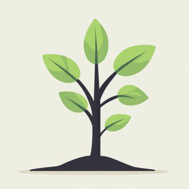 Ağacın vektör çizimi. ekoloji kavramı