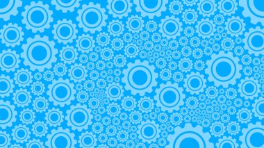 Parlak bir arka planda dişlilerden oluşan soyut bir arkaplan. Vektör illüstrasyonu