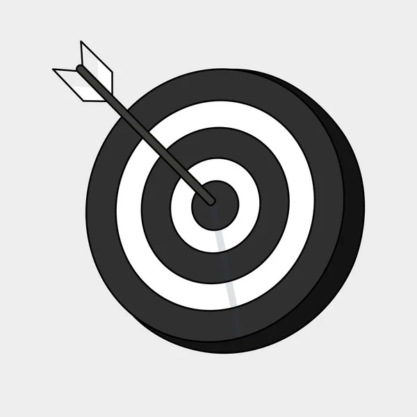 Arrow Hit Center Target 'tan Bullseye' a. Vektör illüstrasyonu