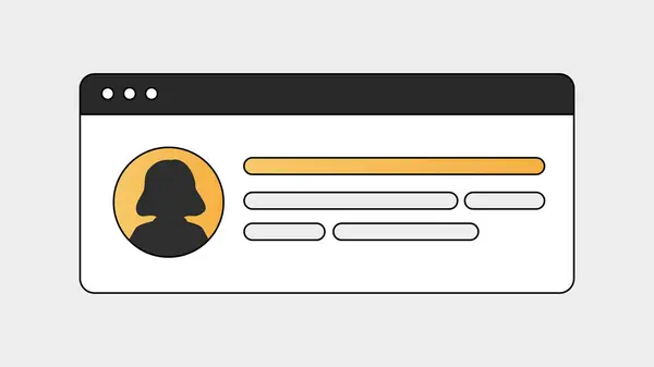 Stylized User Profile Interface Design with Avatar Icon. Vector illustration